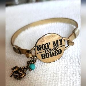 *2/15$* Western wear wire bracelet "Not my 1st rodeo"
